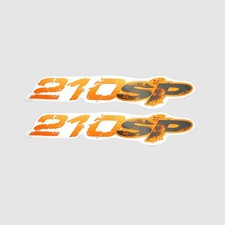 Sea Doo Boat Decals 219903402 | 210 SP 13 x 2 Inch Orange Black (Pair)