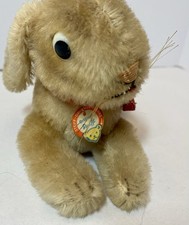 Adorable Vintage Steiff Mohair Easter Bunny Tag And Button 8 Long Head Turns