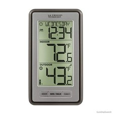 Digital Wireless Indoor Outdoor Thermometer Humidity Monitor Time Calendar