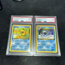 1999 Pokemon Fossil 1st Edition - PSYDUCK + GOLDUCK - PSA 9 Mint Set #53 #35