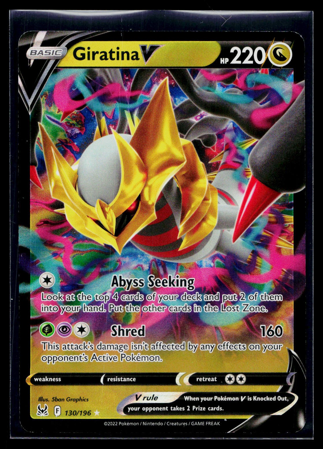 🎴Giratina V #130/196 SWSH11: Lost Origin Ultra Rare Near Mint +