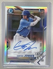 Carter Jensen 2021 Bowman Draft #CDA-CJ Refractor Chrome Pick Auto /499