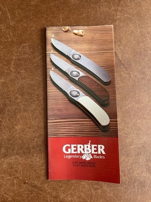 Gerber Legendary Blades 1979 Fold-Out Brochure   Fixed Blades & Folding Knives