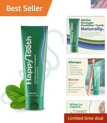 Natural Whitening Toothpaste for Kids & Adults - Fluoride-Free & Enamel Safe