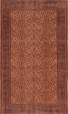 Traditional Vintage Hand-Knotted Oriental Carpet 3'11" x 6'10" Wool Area Rug