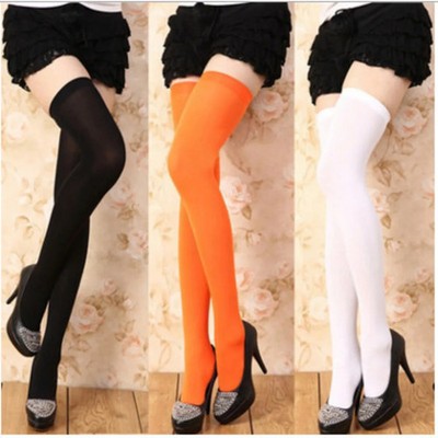 Women sexy long socks  over knee thigh velvet stocking transparent pantyhose