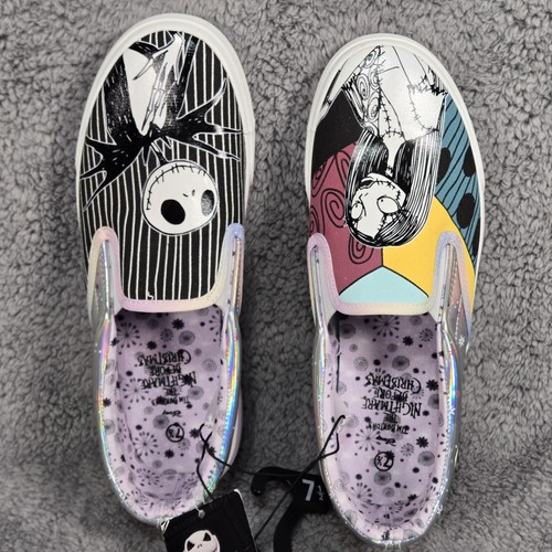 Nuove scarpe sneakers basse Disney Nightmare Before Christmas donna 8 slip-on - Foto 2 di 6