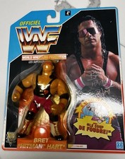 Vintage Sealed Official WWF Bret Hitman Hart Hasbro 1992 Wrestling Figure FRENCH