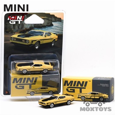MINI GT 1:64 Mustang Mach1 Grabber Yellow Diecast Model Car 