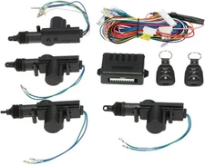 Universal Car Keyless Entry System Kit,4PCS 12V Car Door Lock Actuator with Remo