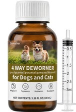 4-Way Dog and Cat Dewormer Liquid Praziquantel/Pyrantel Pamoate/Febantel , B...