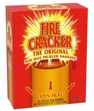 50 Count Box Penrose Firecracker Red Hot Pickled Sausage 0.875oz Sausages