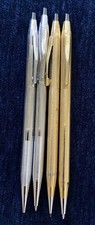 Vintage Cross 12kt Gold Filled Pen  Pencil Set 1/20 12k GF  2 Chrome Set