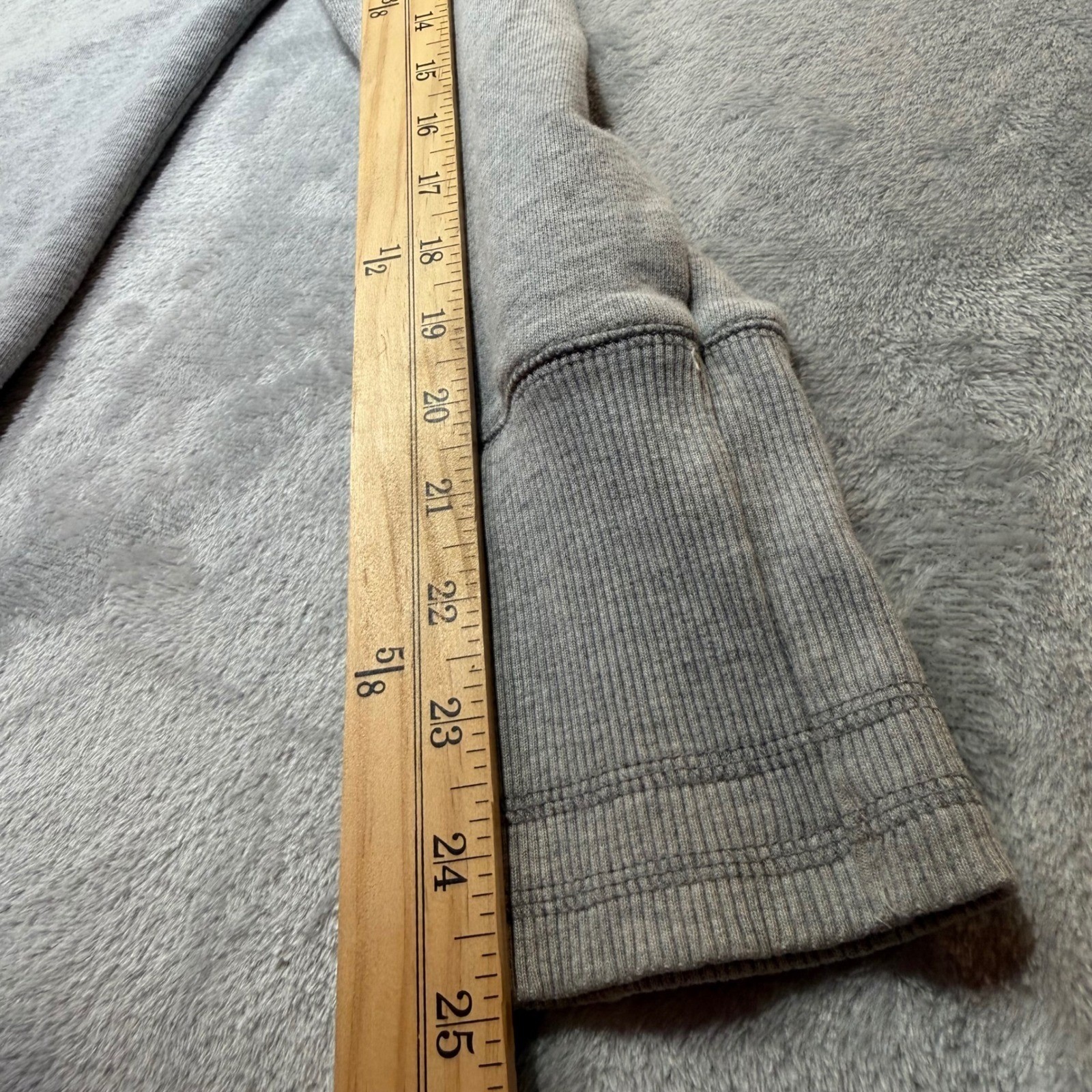 Aeropostale Full Zip Hoodie Heather Gray Applique Logo Y2K Skater XL image 6