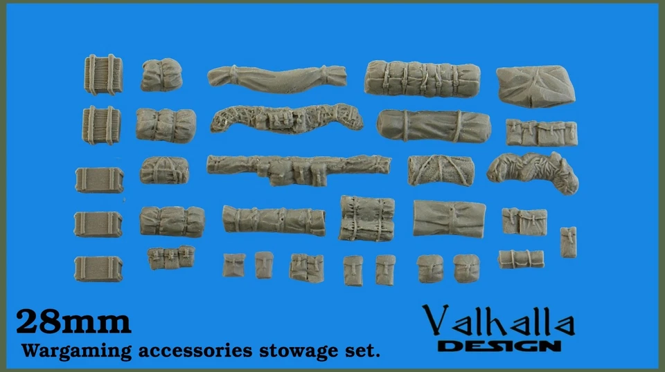 REDOGUK 28mm 1/56th Vehicle Stowage WW2 Bolt action / Tank War Games Kit - 39 pieces