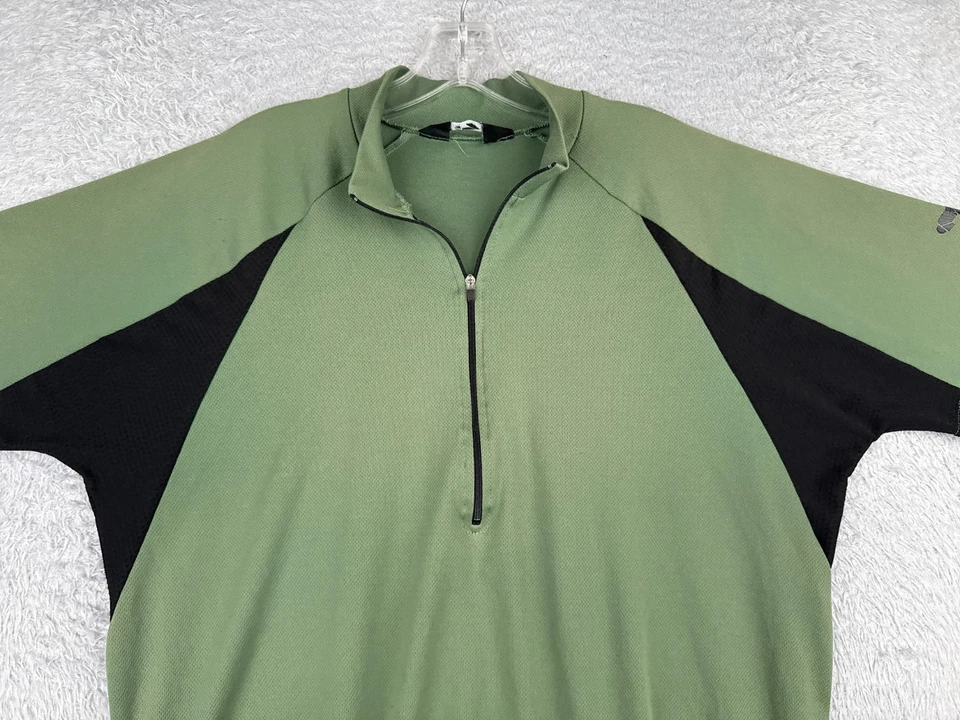 Camiseta de Ciclismo Bellwether Adulto 2XL XXL Verde Negra 1/2 Cremallera Poliéster Manga Corta Foto 4 de 4