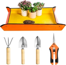 Josteve Plant Repotting Mat, 5Pcs Succulent Tools Mini Garden Small Gardening To