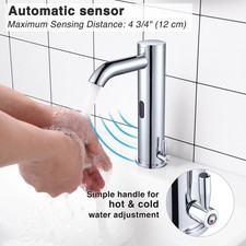 Automatic Electronic Sensor Touchless Faucet Hands Free Bathroom Vessel Sink Tap