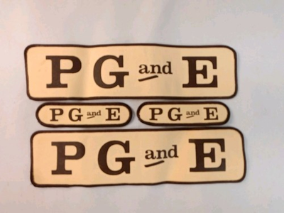 #ad VINTAGE”P.G.E.”PACIFIC GAS amp; ELECTRIC COMPANY WORKER SHIRT PATCHES $100.00