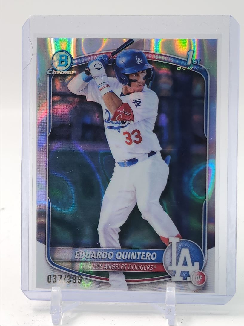 EDUARDO QUINTERO 2025 BOWMAN CHROME 1ST LAVA REFRACTOR DODGERS /399 Q0358