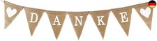 COLOFALLA Danke Girlande Jute Hochzeit Wimpelkette Banner Boho Vintage