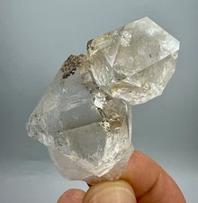 62.81 g Herkimer Diamond Gem Cluster w/ Rainbows, Unique Healed Floater!