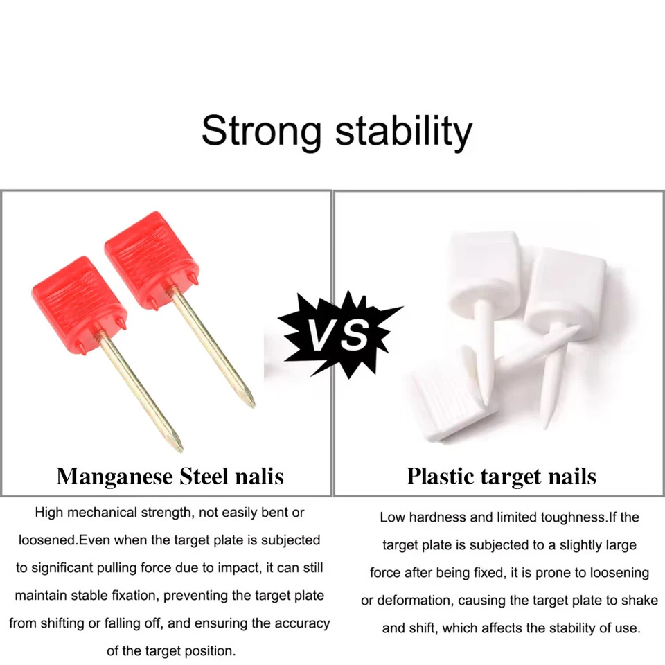 Archery Target Face Pins Steel Nails Straw Board Fix Paper Targets Bow Shooting - Image 3 of 4