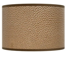 Drum Print Lamp Shade Simulated Leatherette 12x12x8.5 Spider Harp and Finial