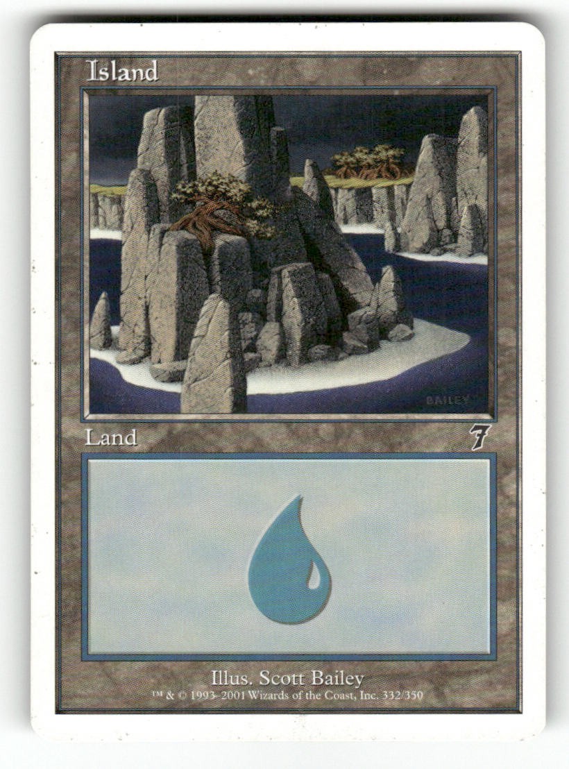 Island (332) 332 Land 7th Edition Magic: The Gathering Lightly Played