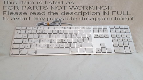 FAULTY?? Apple a1243 Genuine Original Wired USB Keyboard UK Layout - Picture 15 of 18