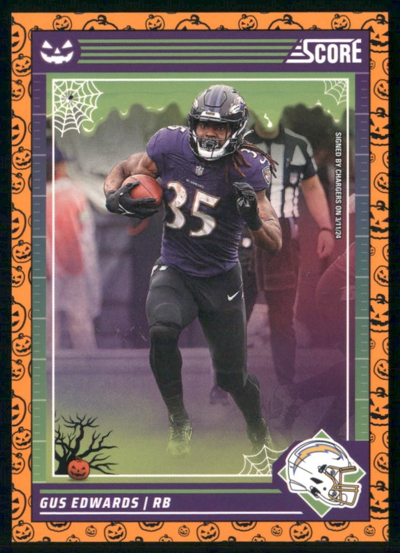 2024 Panini Score-A-Treat - Gus Edwards #20 Pumpkins