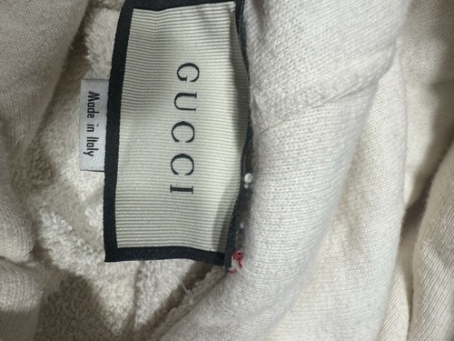 GUCCI Mirror Print White Hoodie Pullover Size XL - Picture 11 of 12
