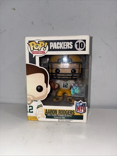 Funko Pop Football Aaron Rodgers 10 Vinyl Figure NFL White Jersey First Edition