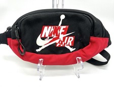 Nike Air Jordan Fanny Pack Hip Waist Belt Black Red Bag Crossbody Read