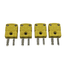 4pcs K Type Thermocouple Wire Connectors Male Plug Adapter for Probe
