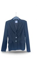 Moschino Chic Black Three-Button Peaked Lapel Wool Blazer Women s Size 10