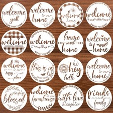 Welcome Stencils 16 Pcs for Painting on Wood 12" Large