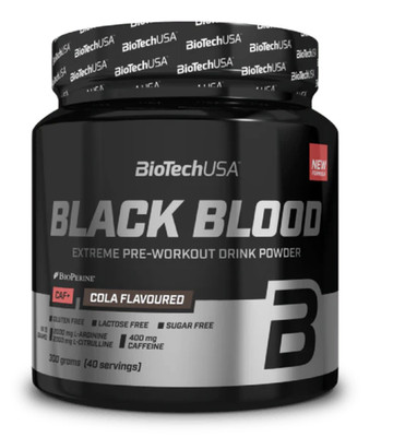 BioTechUSA Black Blood CAF+ 300g Pre Workout Booster Pulver