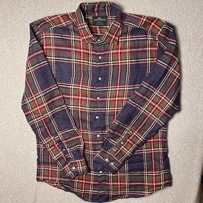 Rodd & Gunn Men's Long Sleeve Linen Button-Up Shirt in Large