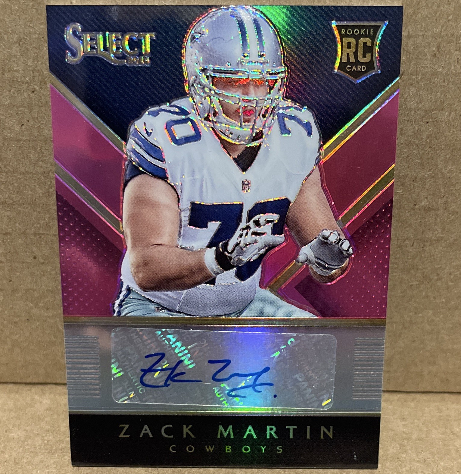 Zack Martin Panini Select Rookie Autograph #RAZM Prizm