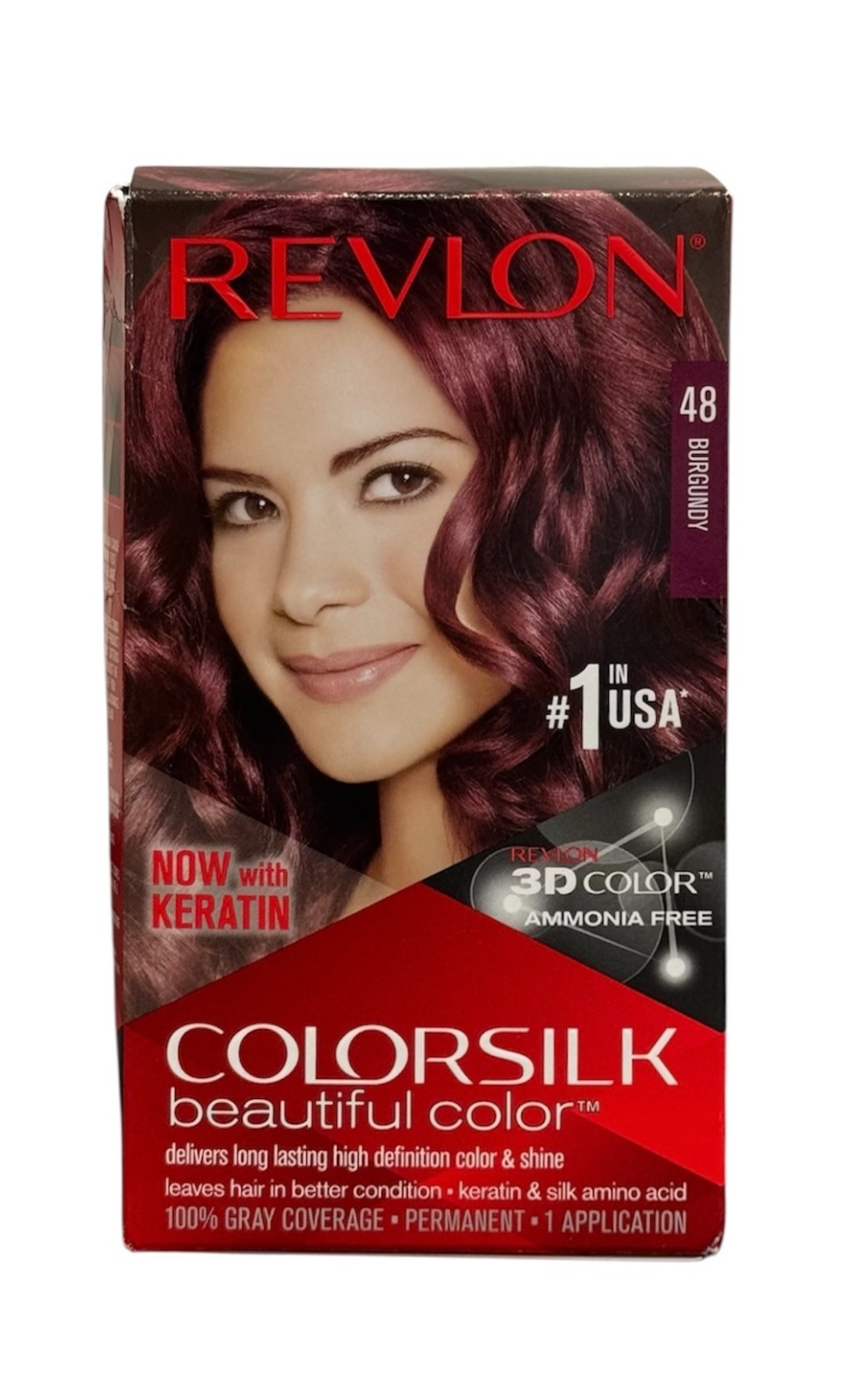 Silk Hair Color 48 Burgundy Ammonia Free Permanent Dye