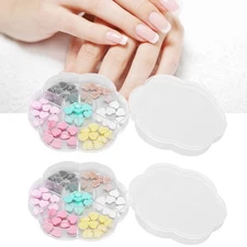 2 Boxes Nail Accessories Colorful Peach Heart Bright Attractive Nail Art