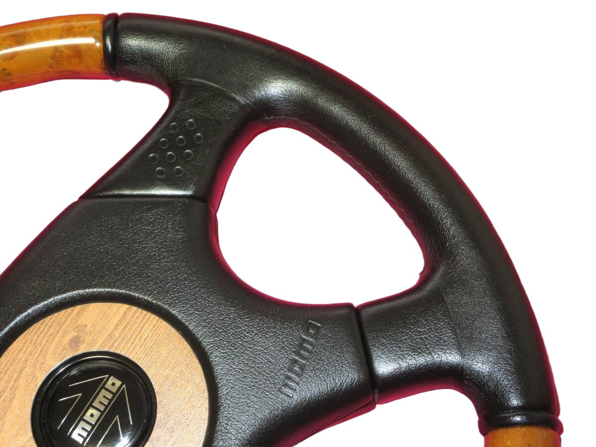 MOMO Olympic III Wood Leather Steering Wheel 360mm JDM Toyota Land