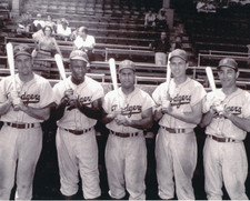 duke snider,jackie robinson,roy campanella,gil hodges 8x10 photo dodgers
