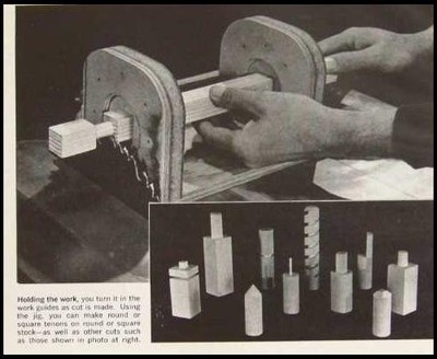 TABLE SAW JIG Cut Spirals Tenons How-To Build PLANS