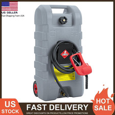 15 Gallon Fuel Caddy Portable Gas Fuel Tank,Gas Can with Manual Transfer Nozzle