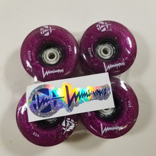 Luminous LED Roller Skate Wheels PURPLE HAZE 62mm 85A 4 Pack