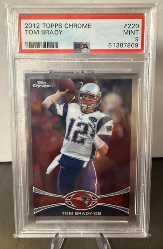 2012 Topps Chrome Football #220 Tom Brady New England Patriots PSA 9