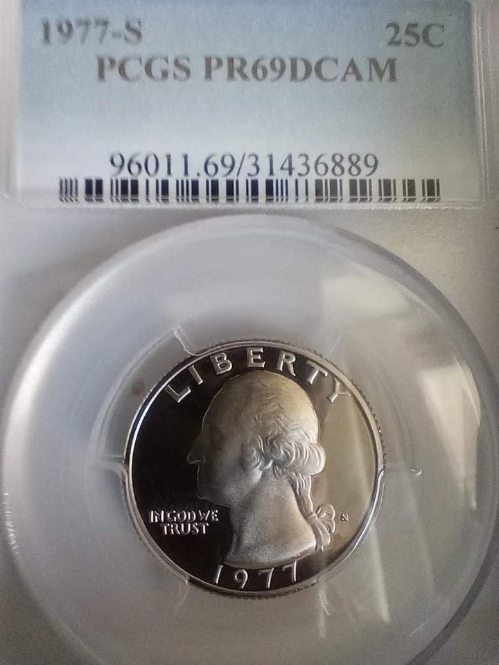 1977 pcgs pr69dcam 25c - Image 2 of 3