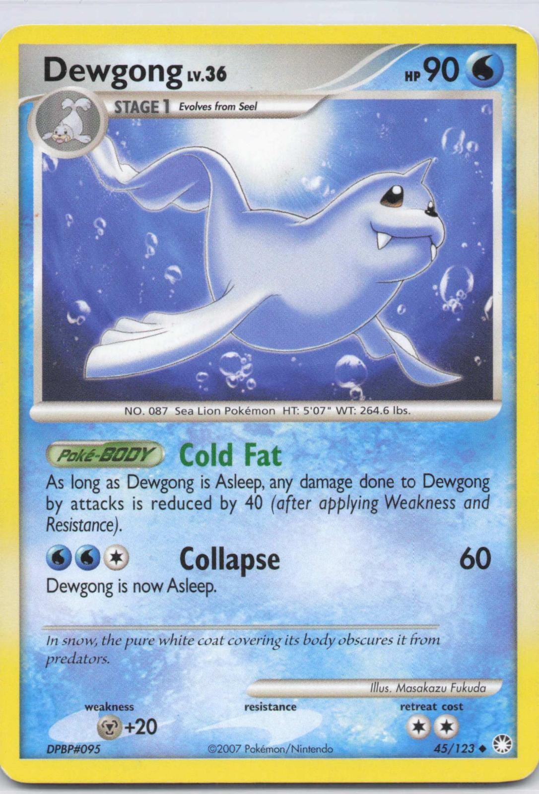 Dewgong 45/123 Uncommon Mysterious Treasures Pokemon TCG LP